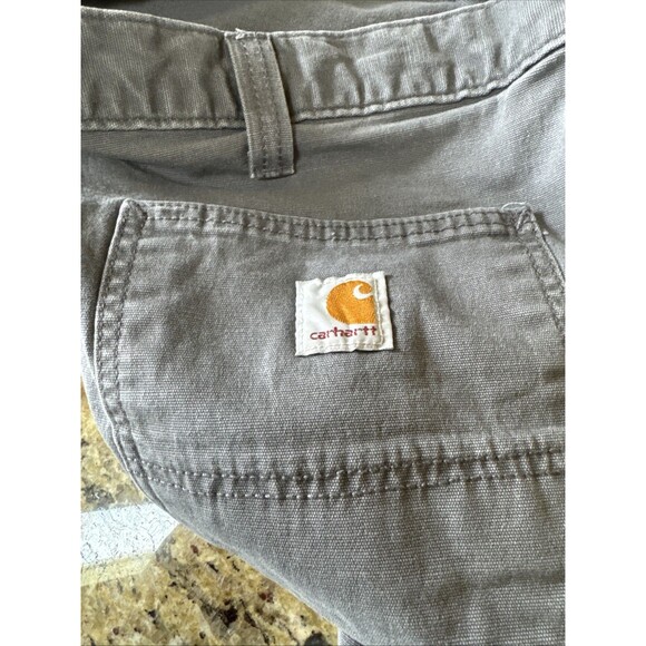Carhartt Shorts Men's 44 Gray Relaxed 10" Rigby Canvas Dungaree Work Relaxed Fit - Picture 6 of 11